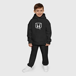 Детский костюм оверсайз Honda, цвет: черный — фото 2