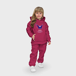Детский костюм оверсайз Washington Capitals, цвет: маджента — фото 2
