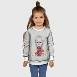Свитшот детский Die Antwoord: Blooded Heart, цвет: 3D-белый — фото 2