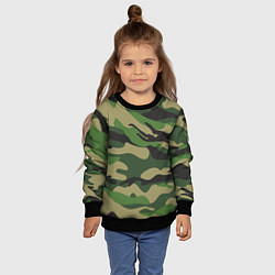 Свитшот детский Камуфляж: хаки/зеленый, цвет: 3D-черный — фото 2