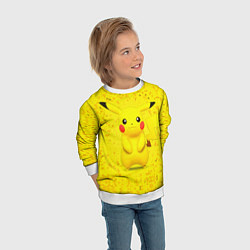 Свитшот детский Pikachu, цвет: 3D-белый — фото 2