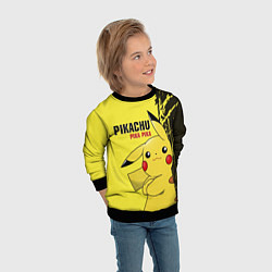 Свитшот детский Pikachu Pika Pika, цвет: 3D-черный — фото 2