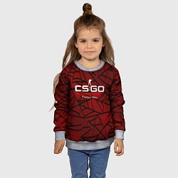 Свитшот детский Cs:go - Crimson Web Style Factory New Кровавая пау, цвет: 3D-меланж — фото 2
