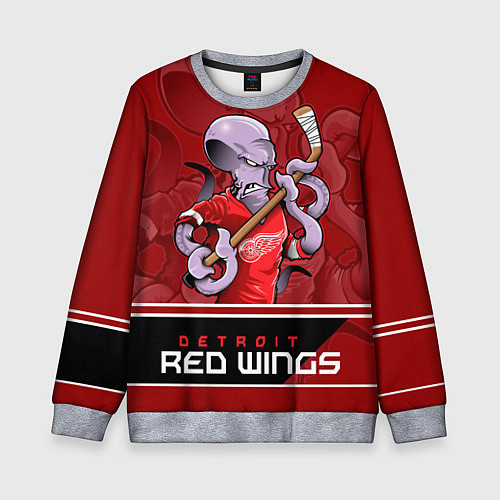 Детский свитшот Detroit Red Wings / 3D-Меланж – фото 1