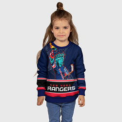 Свитшот детский New York Rangers, цвет: 3D-синий — фото 2