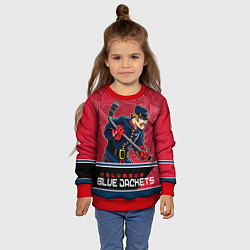 Свитшот детский Columbus Blue Jackets, цвет: 3D-красный — фото 2