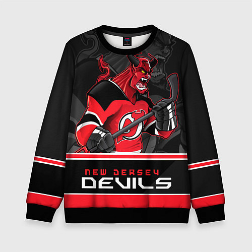 Детский свитшот New Jersey Devils / 3D-Черный – фото 1