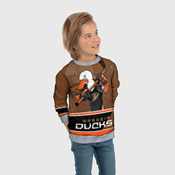 Свитшот детский Anaheim Ducks, цвет: 3D-меланж — фото 2