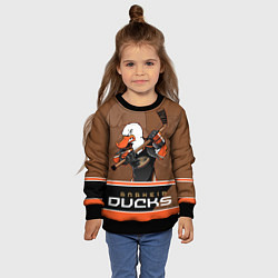 Свитшот детский Anaheim Ducks, цвет: 3D-черный — фото 2