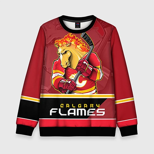 Детский свитшот Calgary Flames / 3D-Черный – фото 1