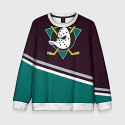 Свитшот детский Anaheim Ducks, цвет: 3D-белый