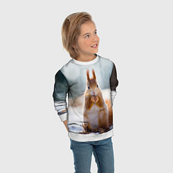 Свитшот детский Лесной грызун, цвет: 3D-белый — фото 2