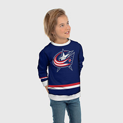 Свитшот детский Columbus Blue Jackets, цвет: 3D-белый — фото 2