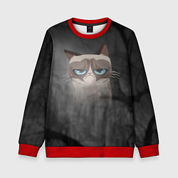 Свитшот детский Grumpy Cat, цвет: 3D-красный