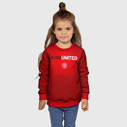 Свитшот детский I am United, цвет: 3D-красный — фото 2