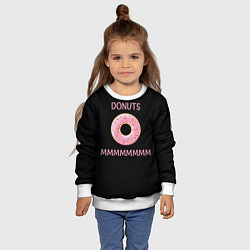 Свитшот детский Donuts, цвет: 3D-белый — фото 2