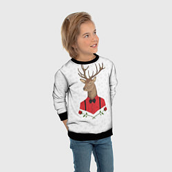 Свитшот детский Christmas Deer, цвет: 3D-черный — фото 2