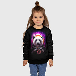 Свитшот детский Panda Cosmonaut, цвет: 3D-черный — фото 2