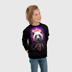 Свитшот детский Panda Cosmonaut, цвет: 3D-черный — фото 2