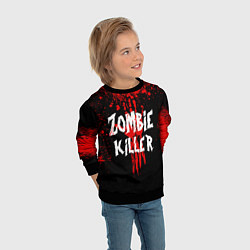 Свитшот детский Zombie Killer, цвет: 3D-черный — фото 2