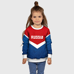 Свитшот детский Russia Team, цвет: 3D-белый — фото 2