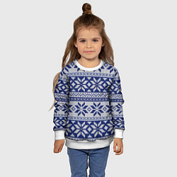 Свитшот детский Синий свитер, цвет: 3D-белый — фото 2