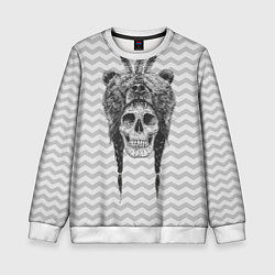 Свитшот детский Мертвый шаман, цвет: 3D-белый