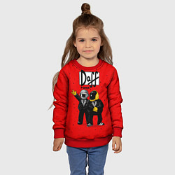 Свитшот детский Daff Punk, цвет: 3D-красный — фото 2