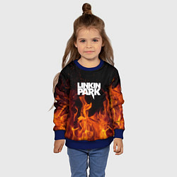 Свитшот детский Linkin Park: Hell Flame, цвет: 3D-синий — фото 2