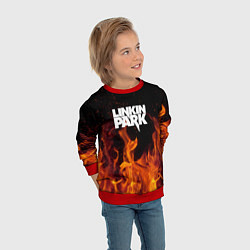 Свитшот детский Linkin Park: Hell Flame, цвет: 3D-красный — фото 2