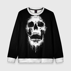 Свитшот детский Evil Skull, цвет: 3D-белый
