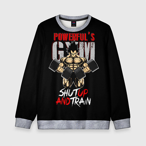 Детский свитшот Powerful Gym / 3D-Меланж – фото 1