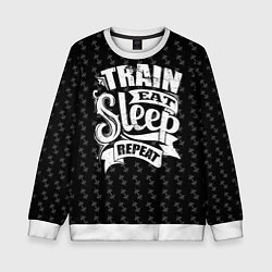 Детский свитшот Train Eat Sleep Repeat