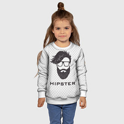 Свитшот детский Hipster, цвет: 3D-белый — фото 2