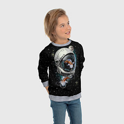 Свитшот детский Подводный космос, цвет: 3D-меланж — фото 2