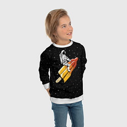 Свитшот детский Сладкая ракета, цвет: 3D-белый — фото 2