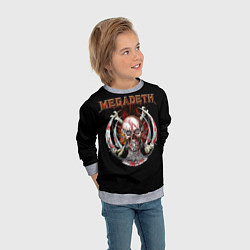 Свитшот детский Megadeth: Skull in chains, цвет: 3D-меланж — фото 2