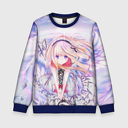 Свитшот детский Anime angel in clouds, цвет: 3D-синий