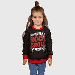 Свитшот детский Rock & Roll, цвет: 3D-красный — фото 2