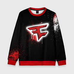 Свитшот детский FaZe Clan: Black collection, цвет: 3D-красный