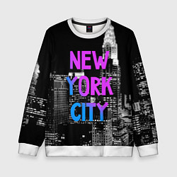 Свитшот детский Flur NYC, цвет: 3D-белый