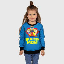 Свитшот детский Супермама, цвет: 3D-черный — фото 2