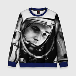 Свитшот детский Гагарин космонавт, цвет: 3D-синий