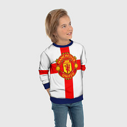 Свитшот детский Manchester Utd: England, цвет: 3D-синий — фото 2