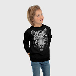 Свитшот детский Серый тигр, цвет: 3D-черный — фото 2
