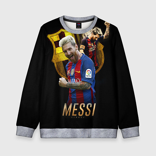 Детский свитшот Messi Star / 3D-Меланж – фото 1