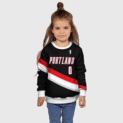Свитшот детский Portland Trail Blazers 0, цвет: 3D-белый — фото 2