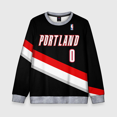 Детский свитшот Portland Trail Blazers 0 / 3D-Меланж – фото 1