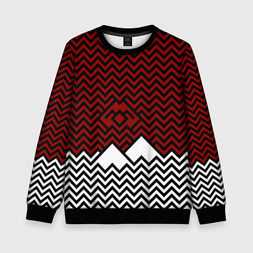 Детский свитшот Твин Пикс: Минимализм / 3D-Черный – фото 1