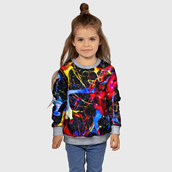 Свитшот детский Краски, цвет: 3D-меланж — фото 2